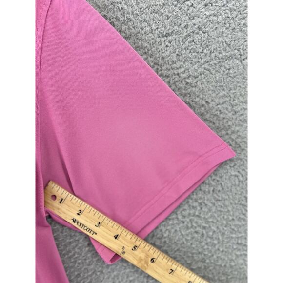 Johnnie O Polo Short Sleeve Golf Beach Surf Salmon Pink Stretch Mens XL Logo - Picture 6 of 12